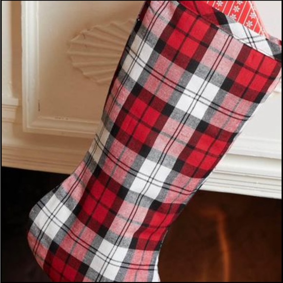 Red Tartan Plaid Christmas Stocking, 20", by Holiday Time - Picture 4 of 10